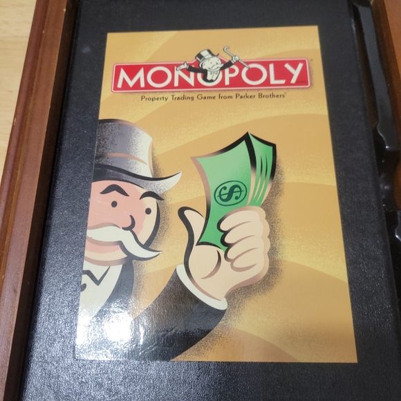 Vintage Monopoly Board Game In Wooded Box - Picture 5 of 7